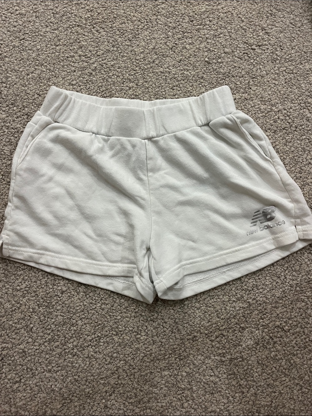 White New Balance Sweatshorts